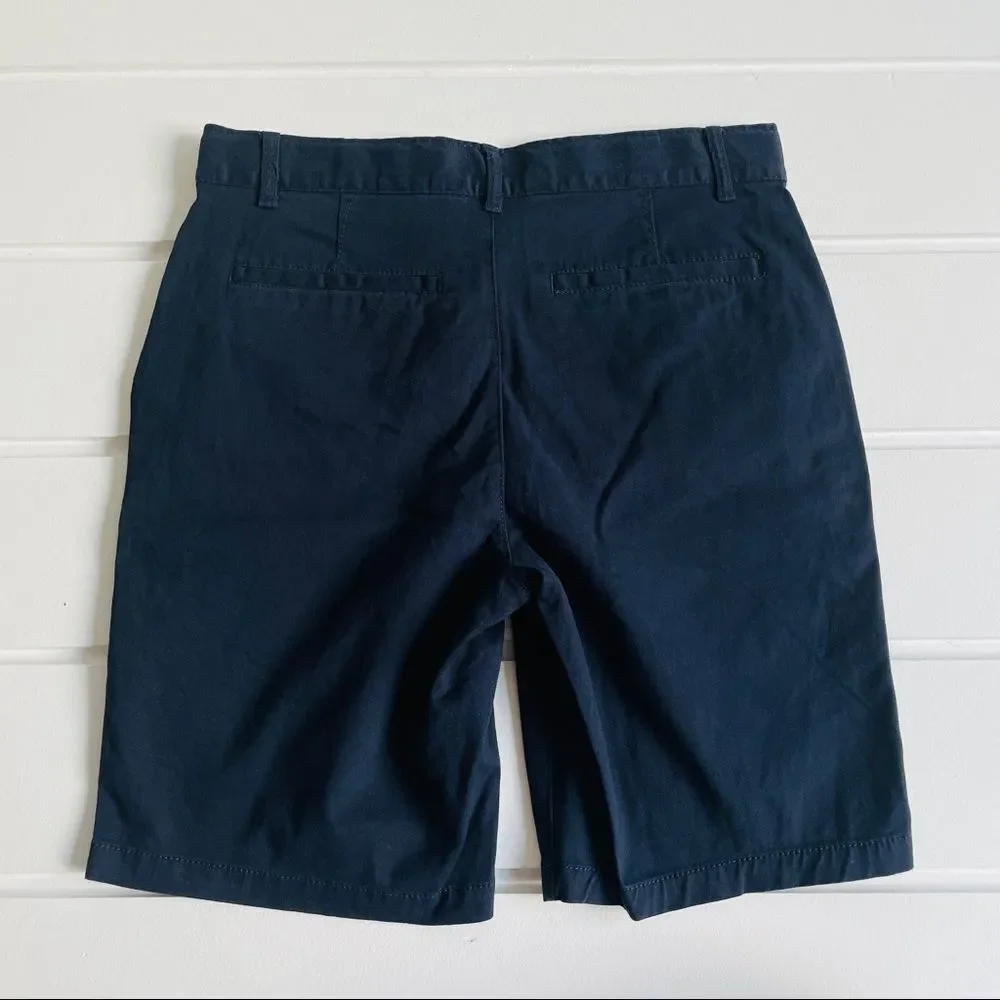 The Children's Place Boys Uniform Quick Dry Chino Shorts New Navy Size 10 Husky